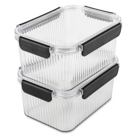 2 Pack of 7 Cup Food Storage Containers, Clear