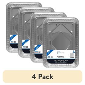 (4 pack) Aluminum Cake Pans,13" x 9", 2 Count